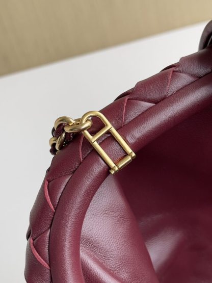  Bottega Veneta Teen Lauren 1980 With Chain Bag Barolo #3709 - Image 6