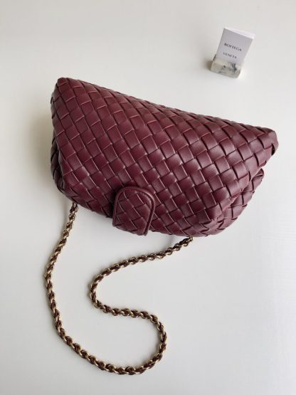  Bottega Veneta Teen Lauren 1980 With Chain Bag Barolo #3709 - Image 7