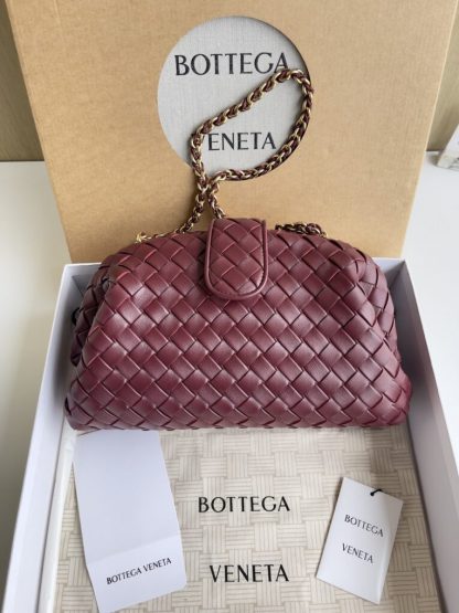  Bottega Veneta Teen Lauren 1980 With Chain Bag Barolo #3709 - Image 2