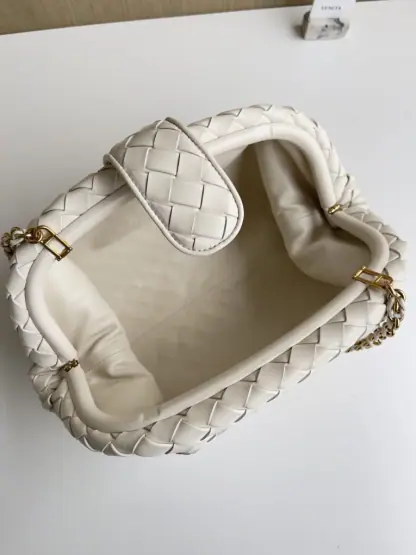  Bottega Veneta Teen Lauren 1980 With Chain Bag Sea salt #3716 - Image 4