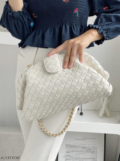  Bottega Veneta Teen Lauren 1980 With Chain Bag Sea salt #3716 - Image 11