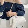  Bottega Veneta Teen Lauren 1980 With Chain Bag Sea salt #3716 - Image 10