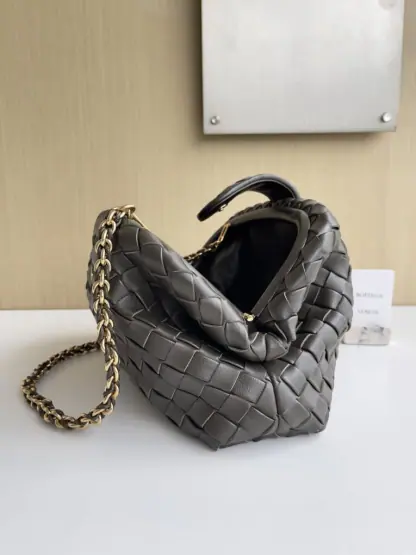  Bottega Veneta Teen Lauren 1980 With Chain Bag Kaki #3707 - Image 3