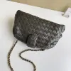  Bottega Veneta Teen Lauren 1980 With Chain Bag Kaki #3707 - Image 4