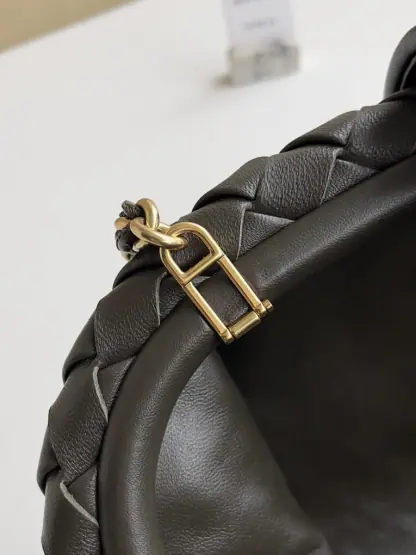  Bottega Veneta Teen Lauren 1980 With Chain Bag Kaki #3707 - Image 5