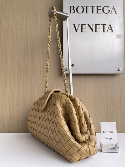  Bottega Veneta Teen Lauren 1980 With Chain Bag Dark praline #3708 - Image 10