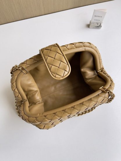  Bottega Veneta Teen Lauren 1980 With Chain Bag Dark praline #3708 - Image 4