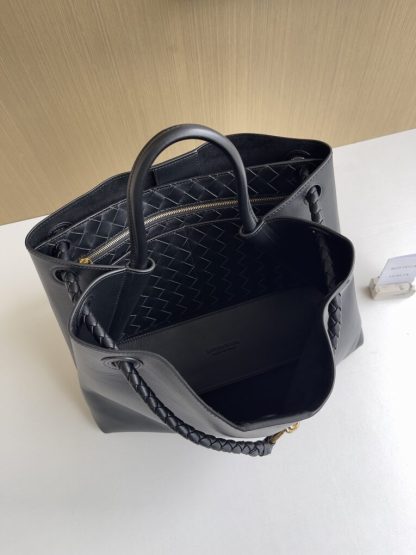  Bottega Veneta Medium Andiamo Tote Bag Black #3633 - Image 3