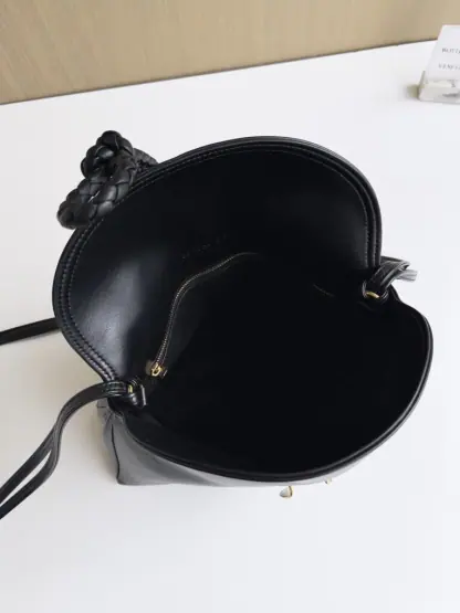  Bottega Veneta Medium Liberta bag Winter Liberta Black #3631 - Image 8