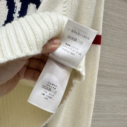  Dior DiorAlps Mock Neck Sweater Women's Miss Dior white Knit #3721 - Image 4