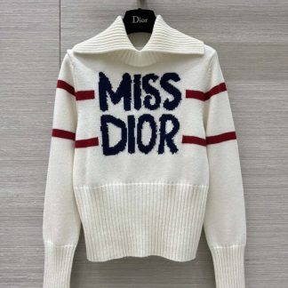 Replica Dior DiorAlps Mock Neck Sweater Women's Miss Dior white Knit #3721