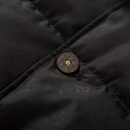  Louis Vuitton Women's Cropped Monogram Down Puffer Jacket Black #3739 - Image 8