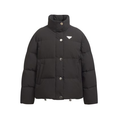 Replica Prada Women's Technical fabric down jacket Black #3741