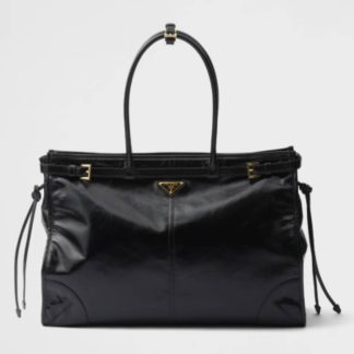 Replica Prada Extra large leather handbag XL Black #3801
