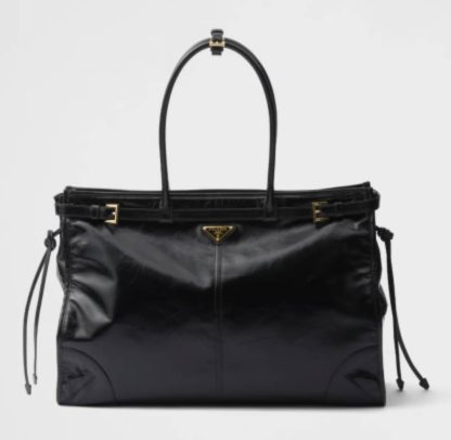 Replica Prada Extra large leather handbag XL Black #3801