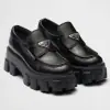 Replica PRADA Brushed leather Monolith loafers Shoes #3866