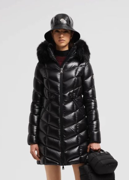 REPLICA MONCLER FULMARUS HOODED DIAMOND-QUILTED LONG DOWN JACKET #3818