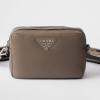 Replica Prada Medium leather bag Clay Grey Shoulder bag #3808
