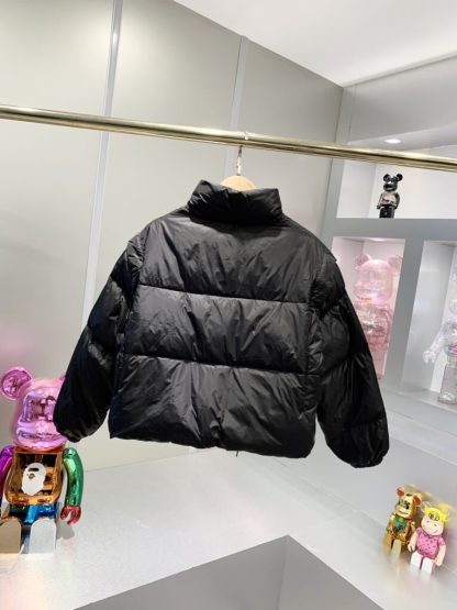  Prada Women's Re-Nylon cropped convertible down jacket Black #3844 - Image 8
