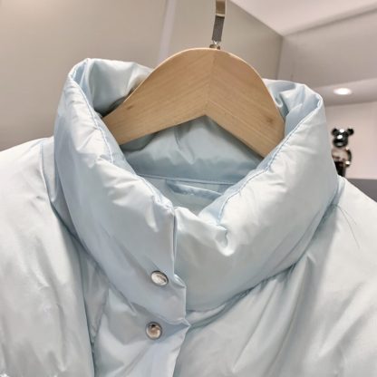 Prada Women's Re-Nylon cropped convertible down jacket Sky Blue #3843 - Image 7