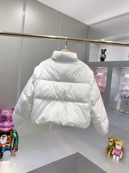  Prada Women's Re-Nylon cropped convertible down jacket White #3842 - Image 8