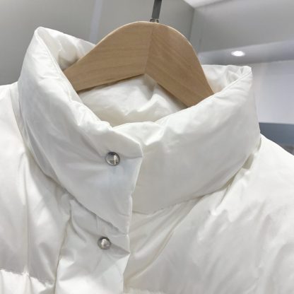  Prada Women's Re-Nylon cropped convertible down jacket White #3842 - Image 7