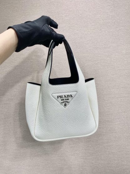  Prada Leather mini bag White Tote #3806 - Image 3