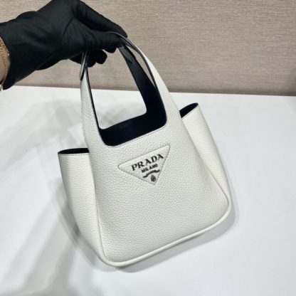  Prada Leather mini bag White Tote #3806 - Image 7