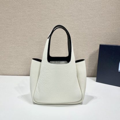  Prada Leather mini bag White Tote #3806 - Image 8