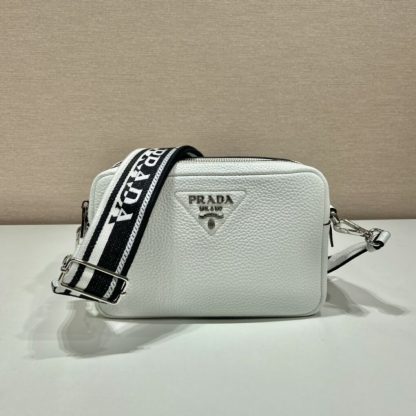  Prada Medium leather bag White Shoulder bag #3809 - Image 8