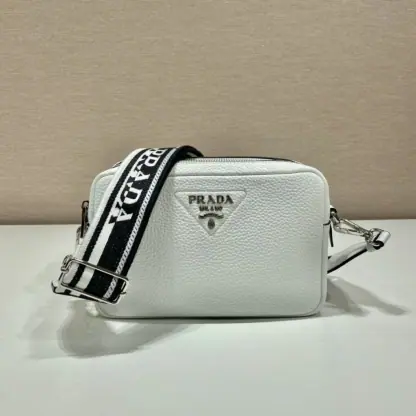  Prada Medium leather bag White Shoulder bag #3809 - Image 8