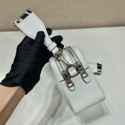  Prada Medium leather bag White Shoulder bag #3809 - Image 3