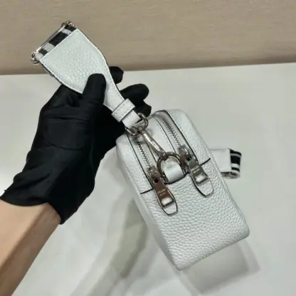 Prada Medium leather bag White Shoulder bag #3809 - Image 3