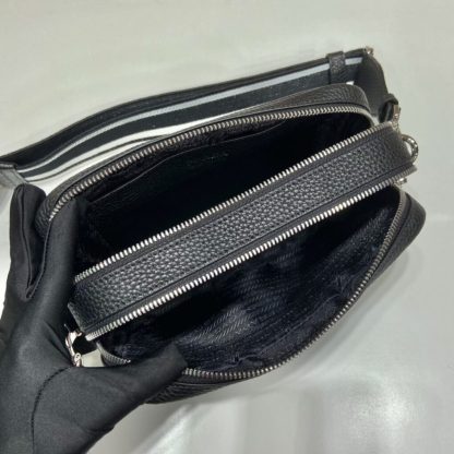  Prada Medium leather bag Black Shoulder bag #3810 - Image 8
