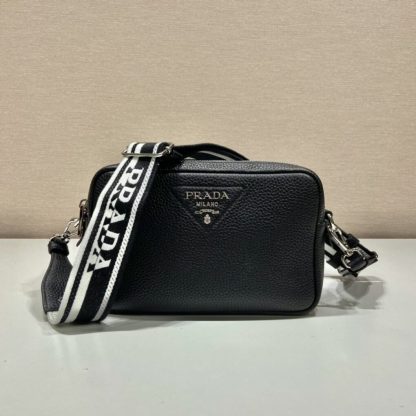  Prada Medium leather bag Black Shoulder bag #3810 - Image 2