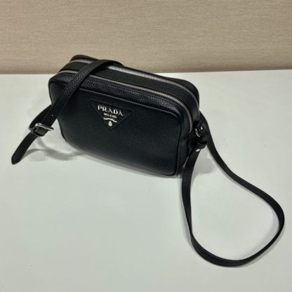  Prada Medium leather bag Black Shoulder bag #3810 - Image 10