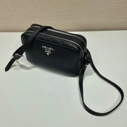  Prada Medium leather bag Black Shoulder bag #3810 - Image 10