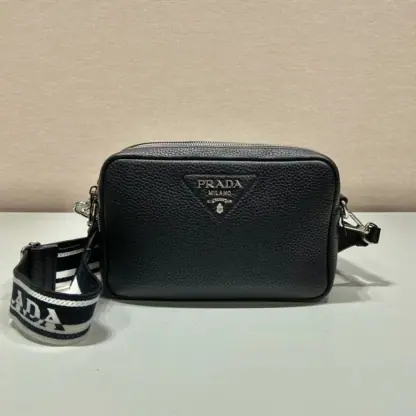  Prada Medium leather bag Black Shoulder bag #3810 - Image 5