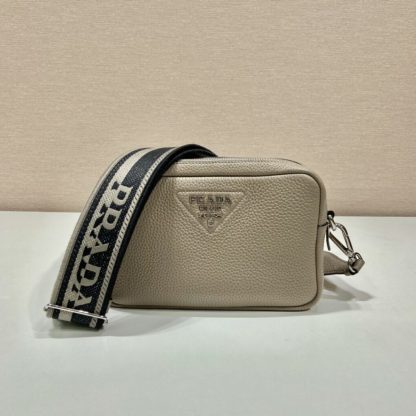  Prada Medium leather bag Clay Grey Shoulder bag #3808 - Image 4