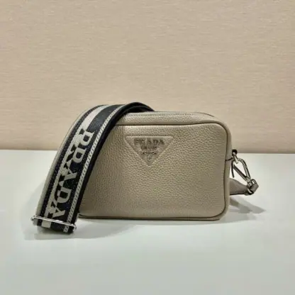  Prada Medium leather bag Clay Grey Shoulder bag #3808 - Image 4