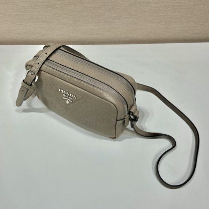  Prada Medium leather bag Clay Grey Shoulder bag #3808 - Image 9