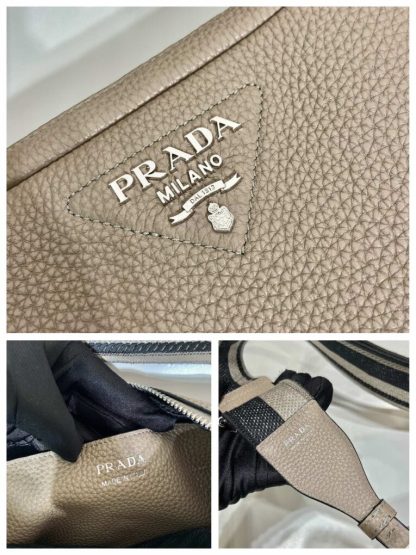  Prada Medium leather bag Clay Grey Shoulder bag #3808 - Image 2