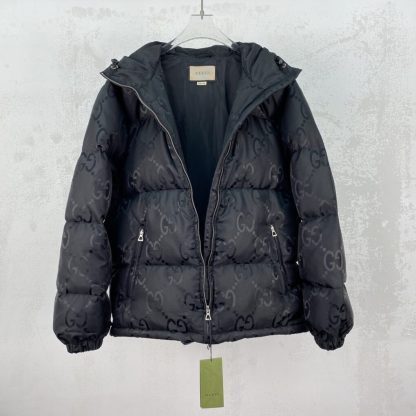  GUCCI MEN'S JUMBO GG CANVAS DOWN JACKET 698710 #3834 - Image 5