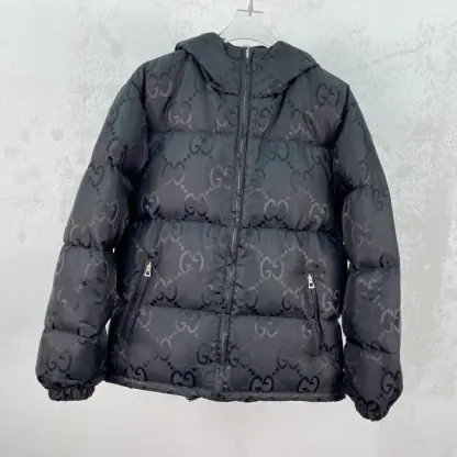  GUCCI MEN'S JUMBO GG CANVAS DOWN JACKET 698710 #3834 - Image 7