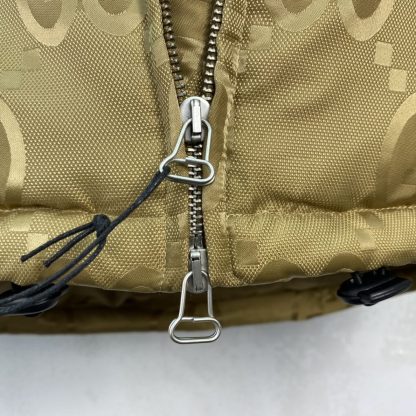  GUCCI MEN'S JUMBO GG CANVAS DOWN JACKET KHAKI #3835 - Image 4