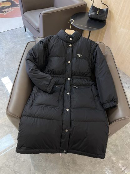  Prada Women's Long Re-Nylon down coat #3846 - Image 10