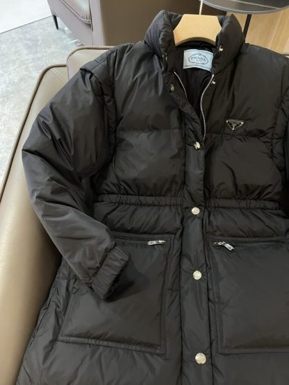  Prada Women's Long Re-Nylon down coat #3846 - Image 9