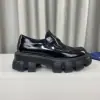  PRADA Brushed leather Monolith loafers Shoes #3866 - Image 8