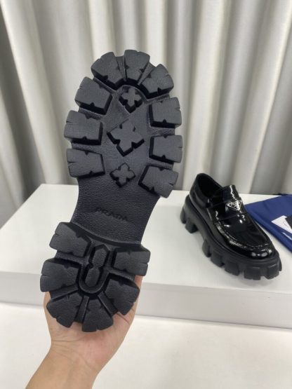  PRADA Brushed leather Monolith loafers Shoes #3866 - Image 2
