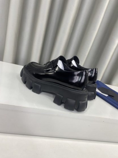  PRADA Brushed leather Monolith loafers Shoes #3866 - Image 3